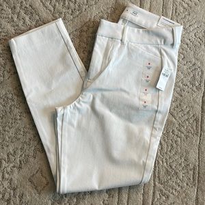 NWT Old Navy White High Rise Pixie Ankle Pants Size 8